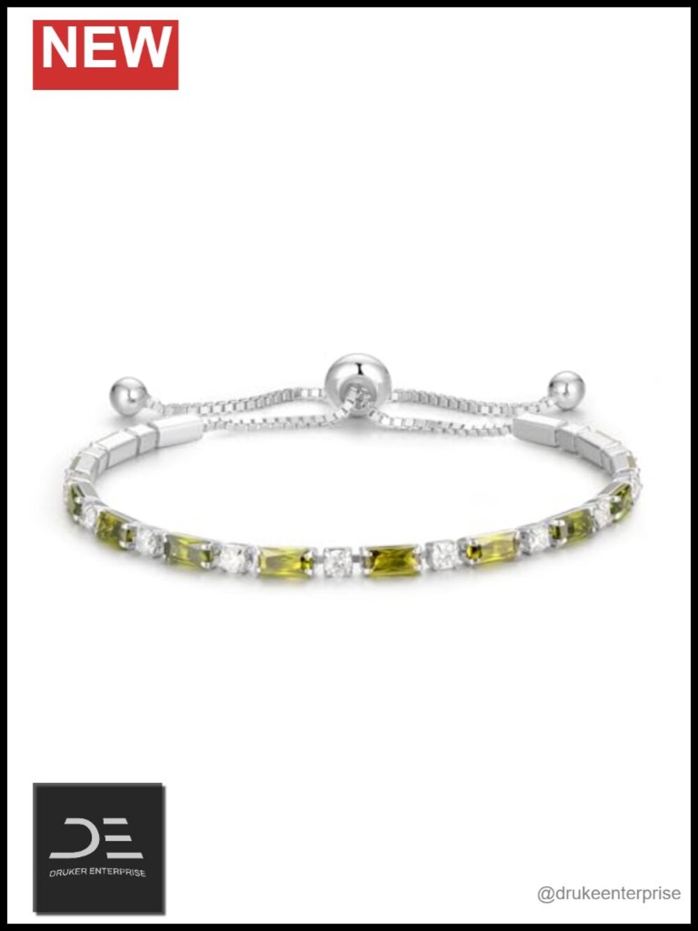 Sterling Silver Tennis Bracelet Women Birthstone Gift